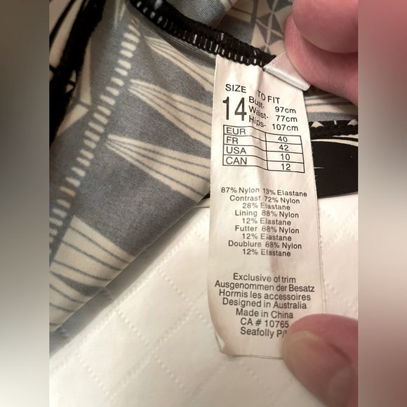 Black Seafolly Tankini in Size 14. 💗 Black L George bikini bottoms included 💗 - Picture 8 of 12